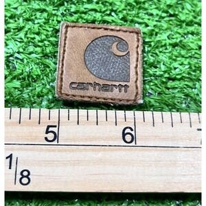 Vintage Carhartt Leather Patch 1.25"  Replacement Duck Canvas Detroit J97 Jacket